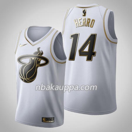 Miami Heat Tyler Herro 14 Nike 2019-2020 Valkoinen Golden Edition Pelipaidat Swingman - Miesten